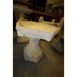 Gothic Bird Bath with hexagonal top