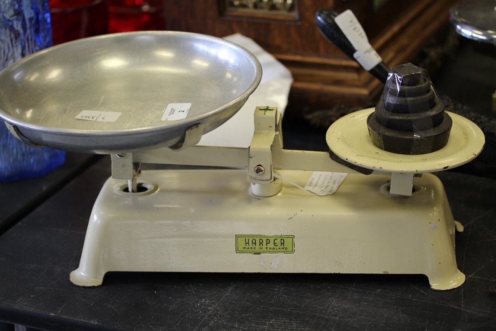 Vintage Harper kitchen scales with weights