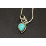 Turquoise & Silver Pendant