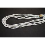 4 strand pearl necklace with 14ct clasp
