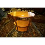 Edwardian Oval inlaid dumbwaiter/whatnot