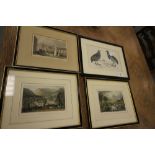 3 local scene prints and partridge print