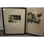 Frank Mason, Etching - Hungerford Bridge, Etching, Dorothy Street, St Albans