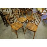 Set of four Ercol chairs