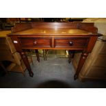 Victorian Mahogany 2 Drawer Washstand