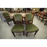 Six Victorian dining chairs