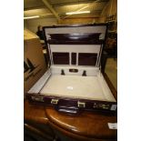 Burgundy leather briefcase