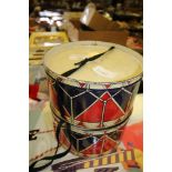 A pair of 1930s child's kettle drums