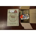 Wills Safety First cigarette card album and cards