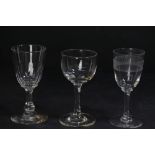 3 wine glasses