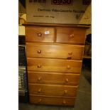 Pine chest of drawers