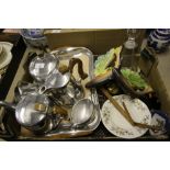 Picquot ware tea set, fish etc