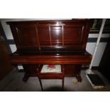 C Bechstein Walnut Model A Upright Piano