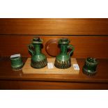 Maltese pottery - oil and vinegar, salt and pepper vessels