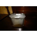 Planished pewter tea caddy
