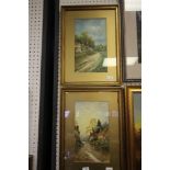 A Wray, pair of Watercolour, Country Scenes