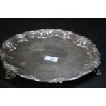 Victorian silver salver with inscription, London 1844, maker John & Henry Lias, 979grams