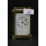 Brass 5 glass carriage time piece