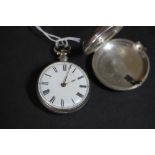 G. Wilson Appleby silver case fusee pocket watch with pair case