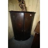 Oak corner cupboard