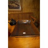 Oak galleried tray