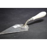 Victorian silver plated presentation trowel