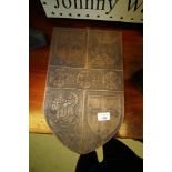 Wooden Carved Shield