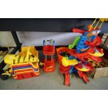 Quantity of modern children's toys inc Fisher Price playhouse