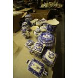 Ringtons and other blue and white tea wares