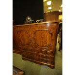 Yew wood TV cabinet