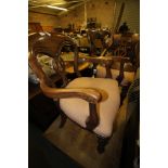 4 19th Century mahogany carver chairs, [A/F]