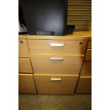 3 drawer filing cabinet (no key)