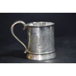 Victorian silver cup, named Harold Frederick 1891, London 1889, Martin Hall & Co, 134grams