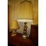 Two decorative lamps (one A/F)