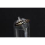 9ct diamond single stone ring