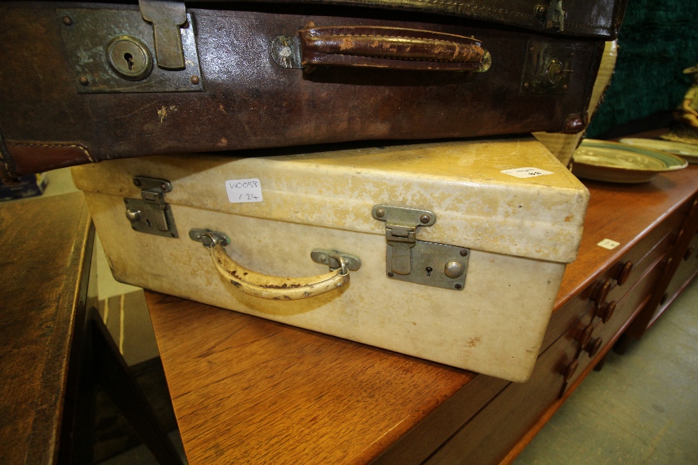 Pig Skin 1920's suitcase