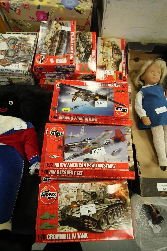 Quantity of Airfix military model kits