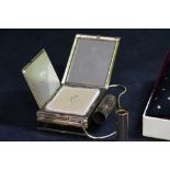 KG plated/gilt powder compact/cigarette holder