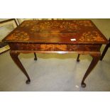 19th century Dutch inlaid silver table