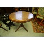 19th Century oak circular tripod table