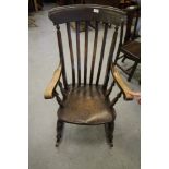 19th Century Rocking Chair - lath back