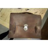 Leather central electricity board (SW1) briefcase