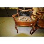 1920's Mahogany Piano Stool