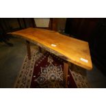 Rustic coffee table, birchwood (waney edge)