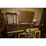 1960's Walnut Effect Melamine Sideboard & Table