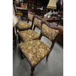 Six Willian IV turn leg chairs