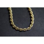 9ct rope pattern bracelet 7 1/2" (5.17g)