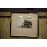 Albert Taylor - etching, 16th Century Yeomann house, Eye Farm, Cressage 3/50, signed, framed