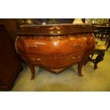 Inlaid chest with marble top