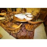 Priory Style Oak Table & 6 Chairs